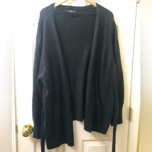 Ellos Black Cardigan with Tie (Sz L)